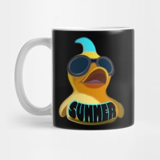 Rubber Duck pool party float ready for summer time races Mug